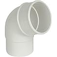 FLOPLAST 68mm Round Gutter Pipe 112 Degree Offset Bend - White - Pack of 2