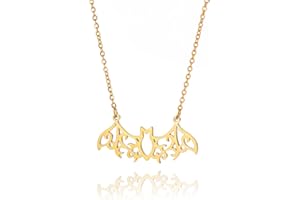 VASSAGO Collana girocollo con pipistrello vampiro, stile gotico, stile hip-hop, punk, con ali di pipistrello, gotico, gioielli per Halloween, per donne e ragazze