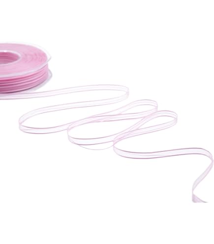 Furlanis - Velo Bordi Raso con Tirante Centrale, Nastro Decorativo per Confezioni, Bomboniere, Tessuto Italiano - Azzurro Baby, 6 mm x 50 m