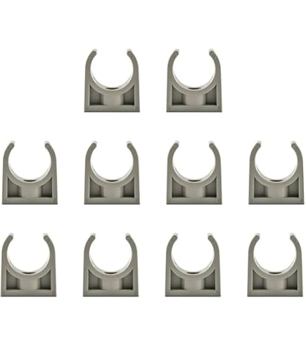 2 Fascette Per Tubo &Oslash;50mm - Fissaggio A Parete, Plastica, Per Impianti Idrici