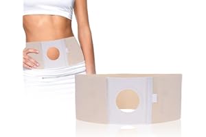SALMUE Ceinture de stomie unisexe, Stomaabandage cutané respirant, bandage de stomie de soutien abdominal Post Colostomy, ceintures de soutien abdominal et dorsal, disponible en 3 tailles(L)