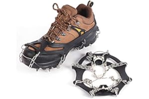 SHS-YARD Spikes for shoes, shoe size 36-47, shoe spikes, shoe claws, crampons for shoes in winter, crampons, ice spikes, shoe claws with stainless steel teeth spikes