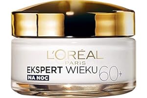 ‎L'ORÉAL L'Oréal Paris Ekspert Wieku 60+ Krem przeciwzmarszczkowy odbudowujący do twarzy na noc, modeluje kontur twarzy i odżywia, 50 ml