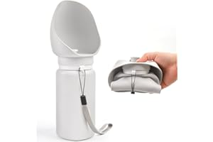 Wdmiya Dog Water Bottle for Walking, Outdoor Portable Dogs Water Bowl Feeder Collapsible Puppy Water Dispenser, Silicone Dog Travel Water Bottles 550 ml for Hiking, Leakproof