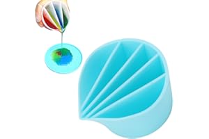 Roadtime Acryl Pour Cup, Geteilter Becher zum Ausgießen von Farbe, Acrylfarben-Ausgießbecher, Mehrkanal-Farbausgießbecher, flüssige Kunst Supplies, Farbbehälter (5 Channels)