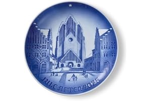 FJ�RN Bing & Grøndahl Piatto Natalizio Blu Collezionabile Piatto 2025 diametro 18 cm