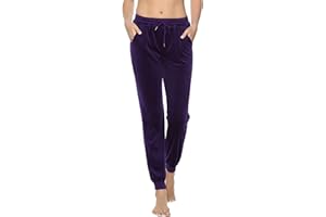 N\C Aottori Jogginghose Damen Velours Hose Sporthose Frauen Sweatpants Samthose Trainingshose High Waist Lang Freizeithose Fitnesshose Sweathose Jogger Laufhosen Modern