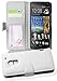 Price comparison product image Cadorabo DE-101597 HTC One Max T6 Mobile Phone Case with 3 Card Slots White