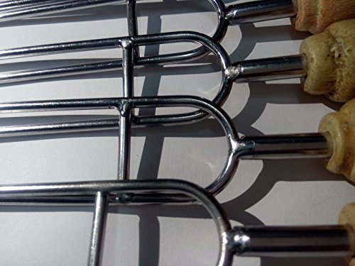 Natural Home Grillspieße Schaschlikspieße Fleischspieße 37cm, 6Stück, Rostfreier Edelstahl – Qualitätsprodukt - 5