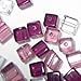 Produktbild 50 Stück 8 mm eingeclipt Cube Stil Wert Kristall Glas Perlen – Amethyst Mix – A3098