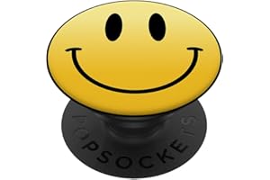 PopSockets Mr. Happy Smiley Smile Face Funny Humor Cute Positive Laugh PopSockets PopGrip: Ausziehbarer Sockel und Griff für Handys/Tablets mit Tauschbarem Top