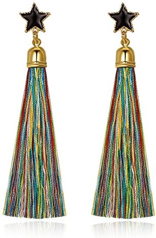 Fashion Star Long Tassel Drop Earring Earpins Party Wear Christmas Gift For Women Girl