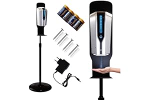 ‎SUSANI SUSANI Desinfektionsspender/Seifenspender [1200ml] – Desinfektionsspender Sensor inkl. höhenverstellbarem Bodenständer [60-110cm] – automatische Bedienung (Silber)