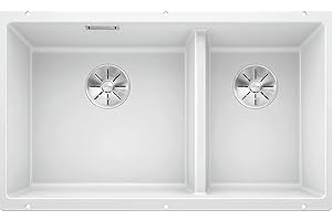 BLANCO SUBLINE 430/270-U 523155 Kitchen Sink, White, 430/270 mm Beckenbreite