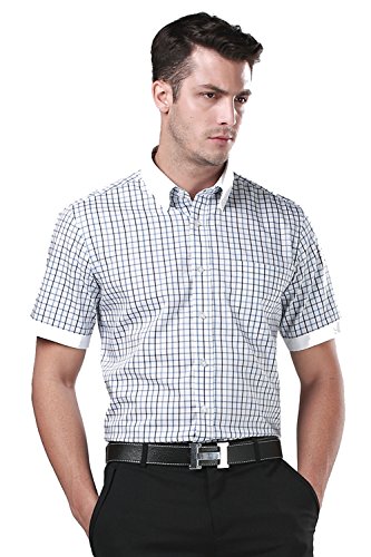 Menschwear Camisa para hombre manga corta Shirt Slim Fit