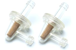 Inline Fuel Filter - APE RACING Universal Small 90 Degree Fuel Filters (Pack of 2) for 1/4 Fuel Line Gas Engine Motorcycle Bike Scooter ATV Quads