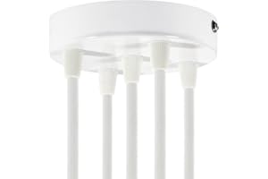 creative cables - Kit Rosace métallique cylindrique à 5 Trous - Cylindrique, Perle Noire