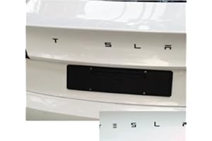 YK ZAOOER Queue Arrière De Voiture en Métal 3D Trunk Autocollant D'emblème Badge Autocollants pour Tesla Modèle S Modèle 3 Modèle X,Noir