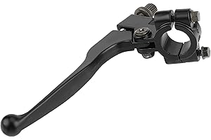 Joyzan Levier D'embrayage Moto, 22mm 7/8 inch Gauche Embrayage Poignée Universelle Frein Modification la Poignées Réglable Poignée d'embrayage moto cross Levier pour 50cc - 125cc Dirt Pit Bike (Noir)