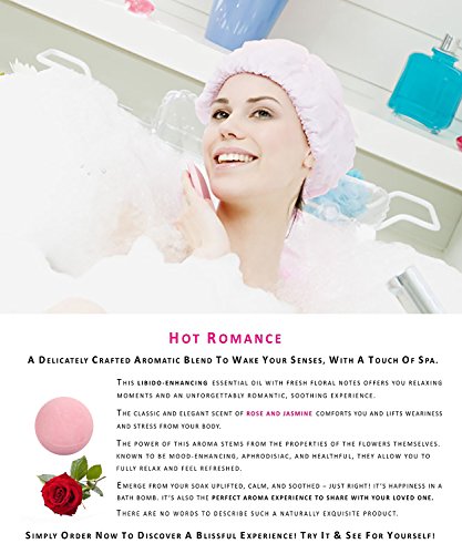 sunzeally Badekugeln Geschenk Set – 6 handgefertigt Spa Fizzies Badekugeln – lindert Schmerzen & befeuchtet trockene Haut - 5
