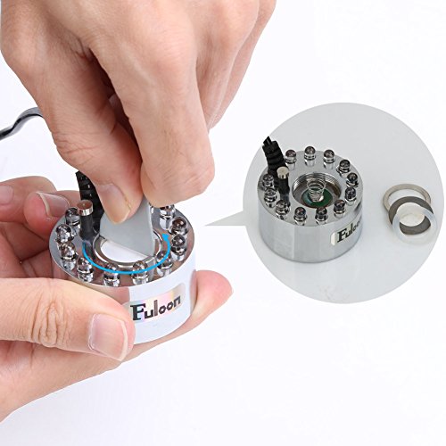 Fuloon Mist Maker Nebel-Luftbefeuchter 12 LEDs Nebel-Hersteller in Bonsai-Dekoration Licht Fogger mit AC-Adapter - 5