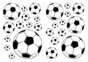 Wandtattoo Kinderzimmer Wandsticker Set Fußbälle Stück zum Kleben