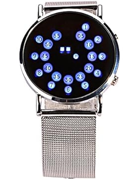 bsfy Creative Circular Fashion Armbanduhr Spiegel LED Ball Uhr Armbanduhr