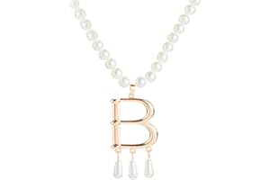ExcellaElite Anne Boleyn Costume1PCS,Anne Boleyn Necklace,B Necklace,Anne Boleyn Costume Six,Elegant and Simple Vintage Silver Necklace,Handmade,Niche Design, Light Luxury, French Fashion