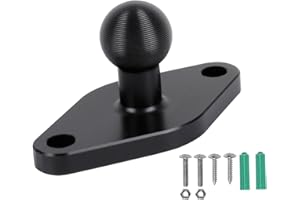 LEENCONGHUI Aluminum Alloy AMPS to 17mm Ball Adapter, Drill Mount Ball Plate Base Meets Industry Standard AMPS Hole Pattern,Compatible with Garmin Nuvi Dezl Drive Drivesmart Zumo RV and More