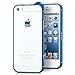 Produktbild Saxonia Aluminium Bumper Apple iPhone SE / 5 / 5S Ultra Slim Alu Case Schutz Hülle Rahmen (Drehknopf-Verschluss) Blau