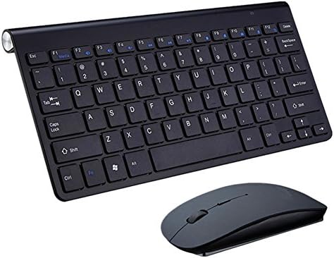 Wireless Keyboard &amp; Wireless Mouse 2.4G Wireless Keyboard Fit Windows 10/8/7 / Vista / XP and Android Smart TV Use (black)