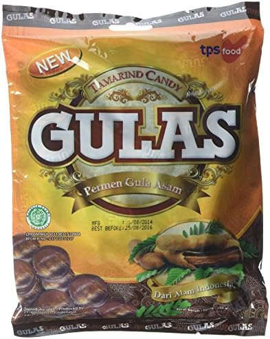 Gulas Tamarind Candy - Permen Gula Asam, 150 Gram/5.2 Oz (Pack of 3)