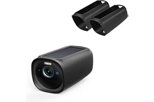 ROKOLOOM 2 Stück Schutzhülle aus Silikon kompatibel mit eufy S330 (eufyCam 3) Security Kamera, wasserdicht und UV-beständig, geeignet für den Innen- und Außenbereich, Schwarz