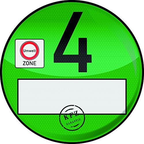 Finest-Folia 5 Adhesive Film Euro 4 Badge Green Folia Environmental Badge Fine Dust Sticker with Fun Plakette