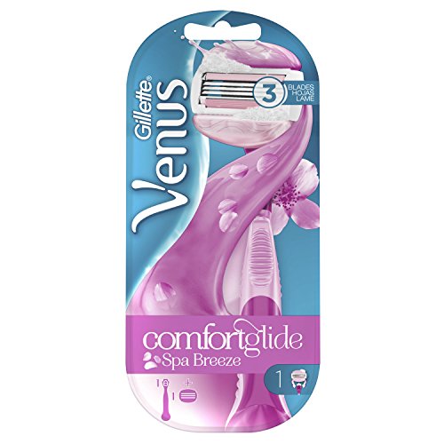 Venus ComfortGlide Spa Breeze Maquinilla 2-en-1, con Barras de Gel de Depilación, sin Necesidad de Gel de Depilación