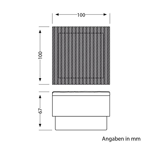 parlat LED Einbaustein Wegbeleuchtung CUS, 10x10cm, 230V, warm-weiß, 3 Stk. - 7