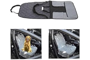 Itian Voiture Couverture de siège Pet Tapis Animaux Housse de Protection de Voiture Imperméable et Lavable avec Ceinture de Sécurité pour Chien 52 * 100CM(Gris)
