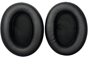 TECINITY Wymienne Nauszniki do Sony WH-1000XM2 (WH1000XM2) Słuchawki, Zapasowe Poduszki Nauszniki do Sony MDR-1000X (MDR1000X), Miękka Mkóra (Czarny)