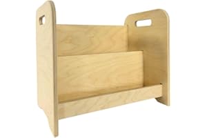 Pekiedo SWEETME Libreria Montessoriana Bassa per Bambini, Scaffale Portagiochi Fumetti Libri Cameretta 2 Ripiani, Giochi Educativi in Legno Naturale