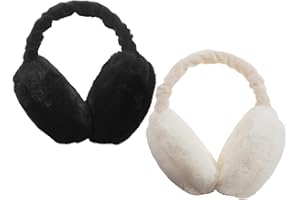 LdawyDE Paraorecchie Donna, 2 Pezzi Paraorecchie Caldi Invernali Plush, Pieghevoli Regolabile Paraorecchie Dellorecchio Scaldini per Orecchie Donna Inverno Vento Paraorecchie Peluche