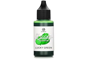 OCTOPUS 30ml Fluids Alcohol Ink LUCKY GREEN, Encre à alcool pour Fluid Art et Resin Art, vert