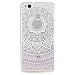 Produktbild Huawei P9 Lite Handyhülle, Huawei P9 Lite Hülle, MUTOUREN Durchsichtig Schutzhülle Durchsichtig TPU Silikon Case Cover Ultradünne Etui Crystal Transparent Weich Flexibel Rückdeckel Kratzfeste Stoßdämpfende Indische Sonne Henna Mandala, Rosa