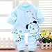 Tonsee Baby Kids Boy Girl Infant Romper Jumpsuit Bodysuit Cotton Clothes Outfit (Age:0-3Months, Blue)