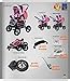 Lux4Kids Magnum 2 in 1 Pram Combi Stroller & Pushchair (rain cover, mosquito net, cup holder, changing pad, 47 colors) 18 Pink & Leopard