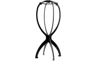 Ashley GAO Porta parrucca in plastica multiuso Porta parrucca stabile Supporto per capelli Pieghevole Porta cappello Porta parrucca Supporto per parrucchiere Display Strumenti per lo styling