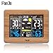 Produktbild Tyro FanJu fj3365 Weather Station Color Digital Clock Temperature Humidity Sensor Thermometer Forecast Desk Table LCD Alarm Clock
