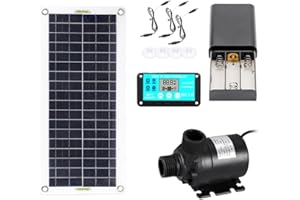 Tlily Bomba Solar de 50W DC12V 800L/H Agua Bomba de Riego Familiar Baja Ruido para Jardín y RV