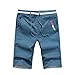 Produktbild UJUNAOR Cargo Shorts Strandhosen Mode Herren Bermuda Kurze Hose 2019 Sommer Badehose Regular Fit Chino Hosen Mit Kordelzug Strand Surfen Schwimmen Pants(Hellblau,XXX-Large)