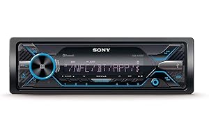 Sony DSX-A416BT - Reproductor multimedia para coche (Bluetooth, NFC, control por voz), Negro/Azul