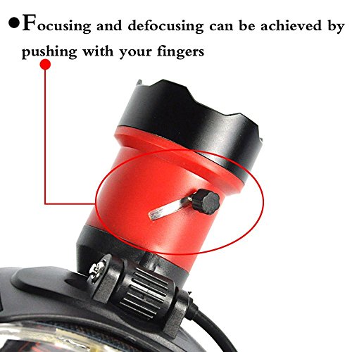 Boruit Led stirnlampe kopflampe Späteste Version LED-Hauptfackel, super helles XM-L2 LED-Scheinwerfer-Licht Zoomable nachladbare Scheinwerfer-Taschenlampen-Kopf-Lampe für kampierendes fischendes Radfahren laufendes wanderndes Jagd-kletterndes Sicherheits-Licht, European regulation charger - 4